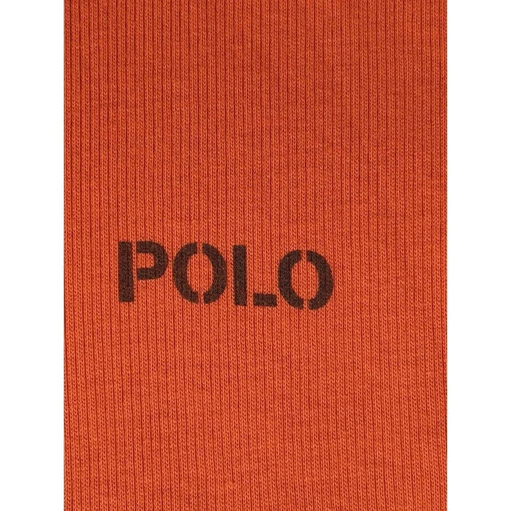 Vintage Polo Ralph Lauren Orange T Shirt Ringer Tee Ribbed Mens XL Y2K 90s